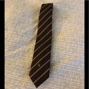 DIOR HOMME MENS TIE - brown & cream
